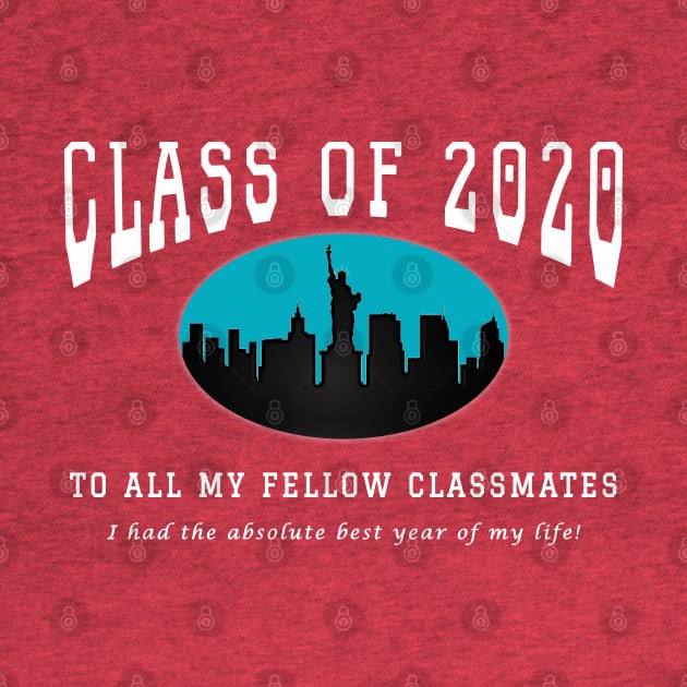 Class of 2020 - Red, Turquoise and White Colors by The Black Panther